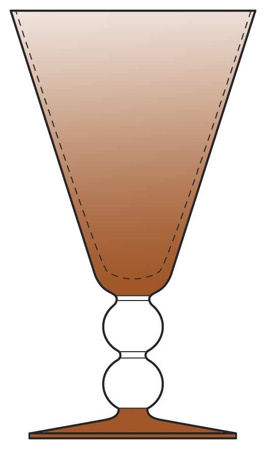 737 Amber Water Goblet by Bryce-1