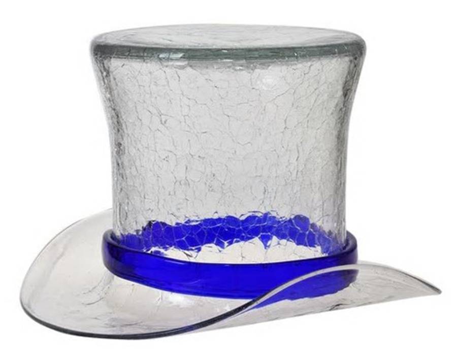 Tableware #8432M Crackle Top Hat Ice Bucket by Blenko-1