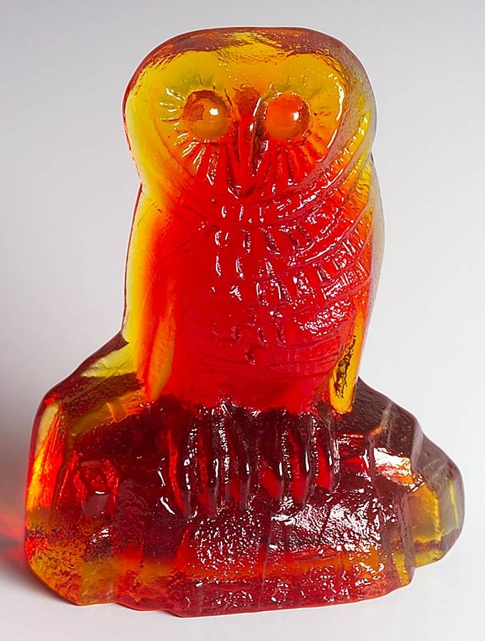 Animals & Figurines #2109 Owl Bookend by Blenko-1