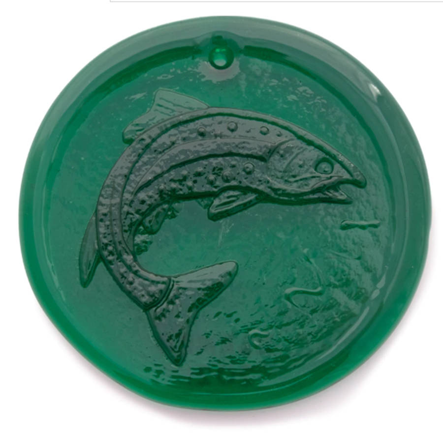 Animals & Figurines 4" Trout Suncatcher/Ornament by Blenko-1