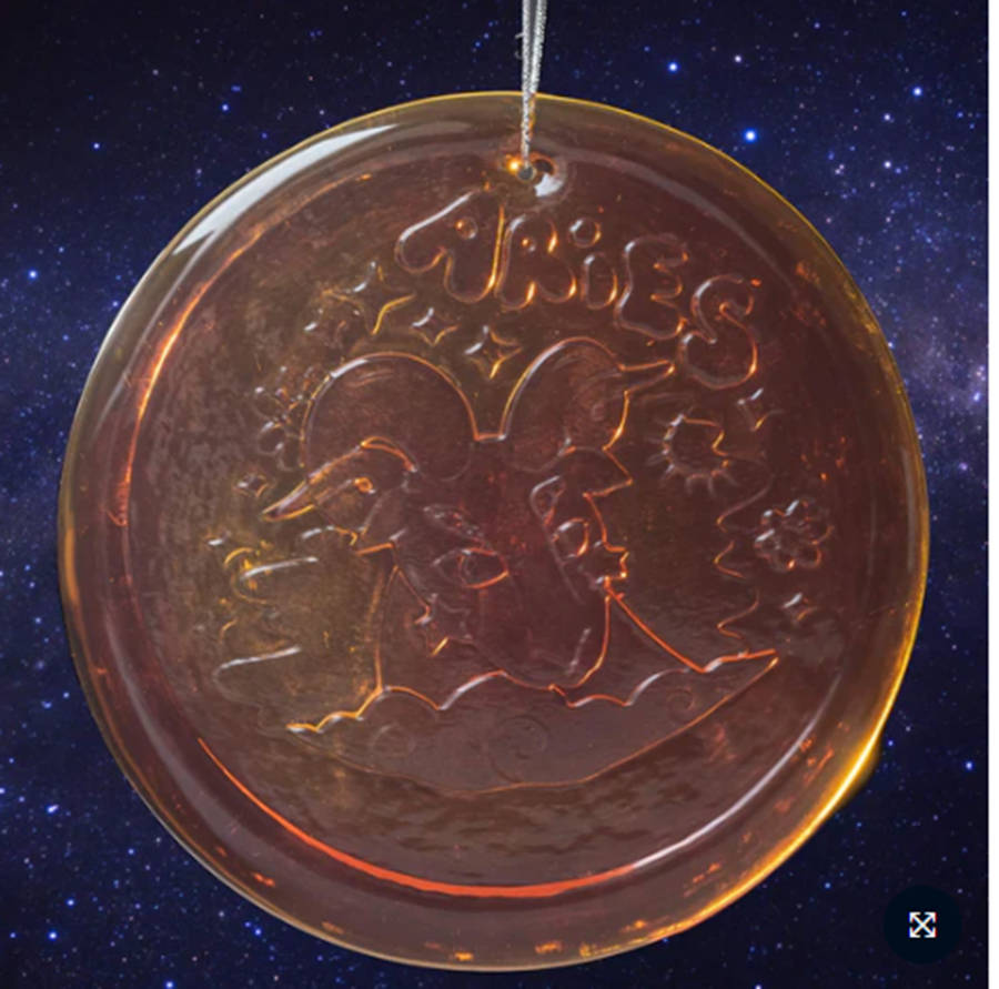 Animals & Figurines 6" Zodiac Suncatcher/Ornament by Blenko-1
