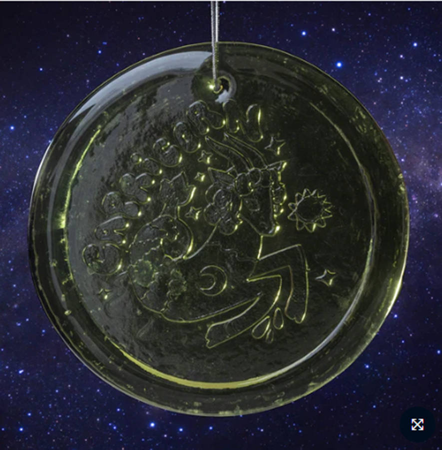 Animals & Figurines 6" Zodiac Suncatcher/Ornament by Blenko-1