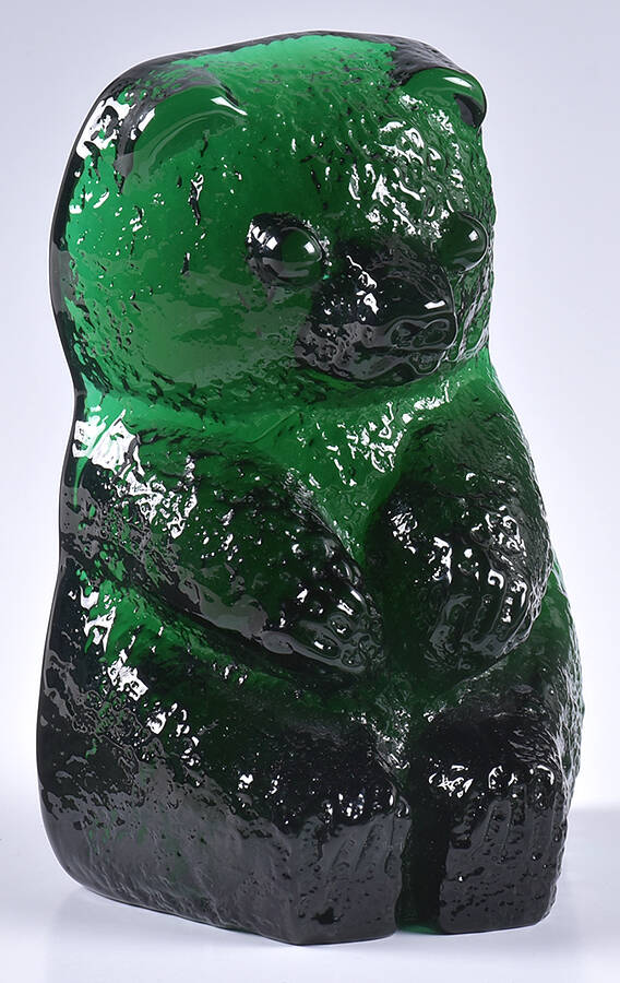 Animals & Figurines Bear Bookend by Blenko-1