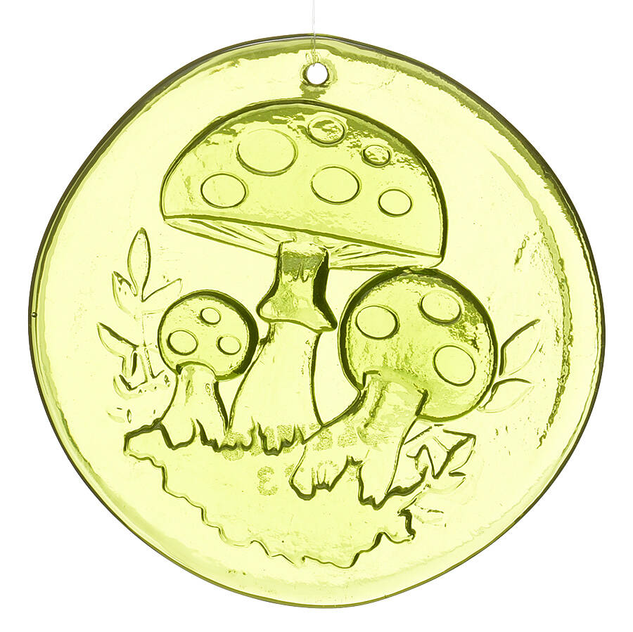 Animals & Figurines 4" Mushroom Suncatcher/Ornament by Blenko-1