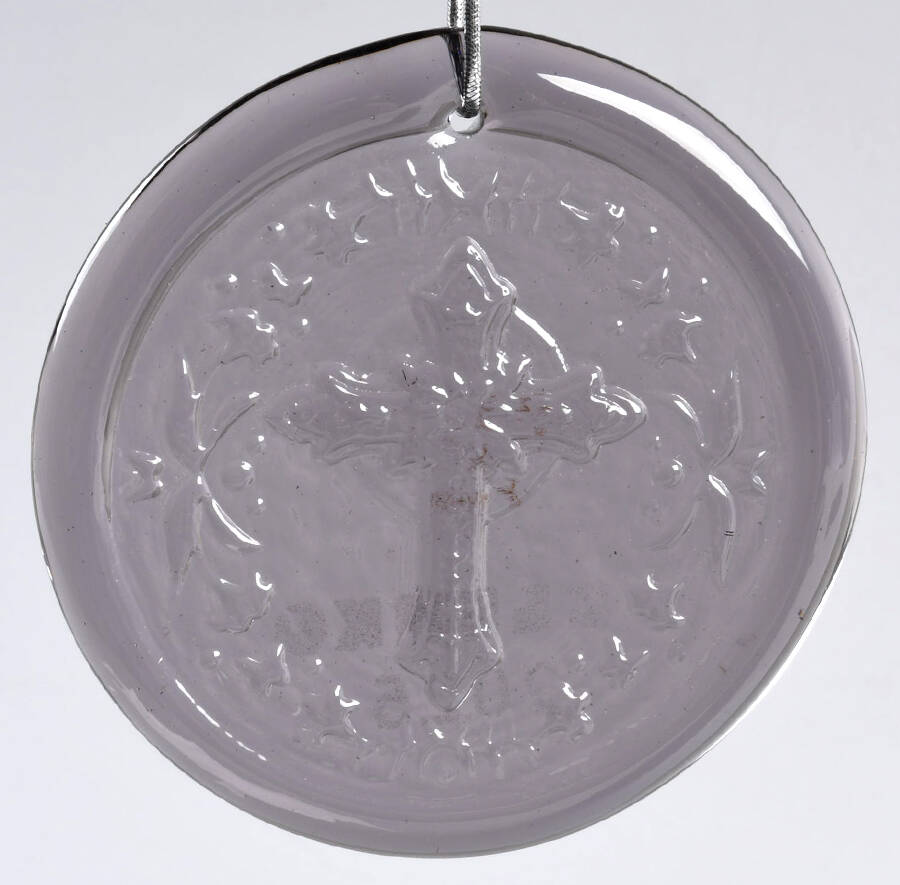 Animals & Figurines 3" Cross Suncatcher/Ornament by Blenko-1