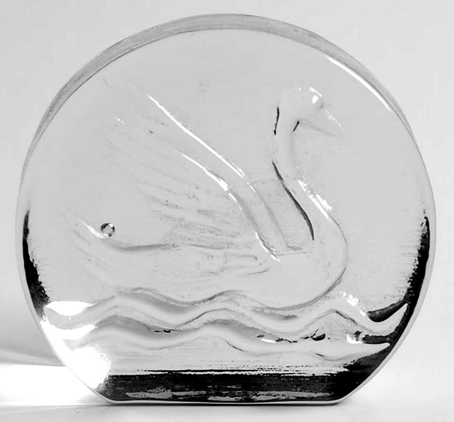 Animals & Figurines Swan Paperweight by Blenko-1