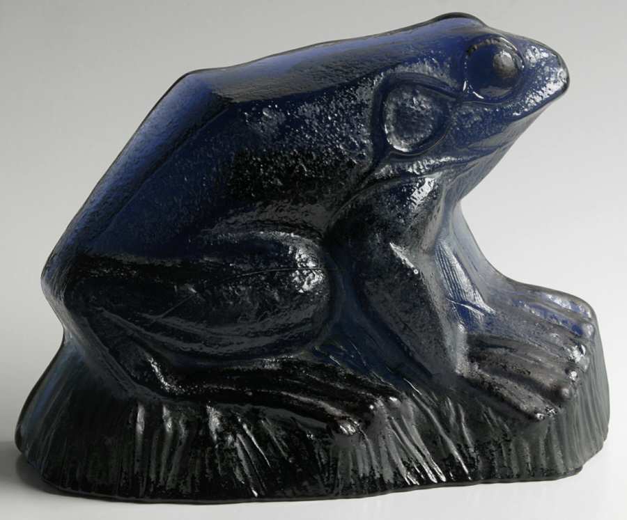 Animals & Figurines Frog Bookend by Blenko-1