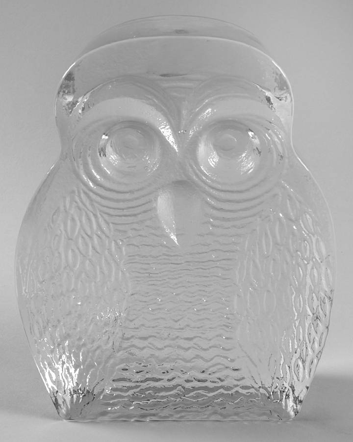 Animals & Figurines #6813 Owl Bookend by Blenko-1