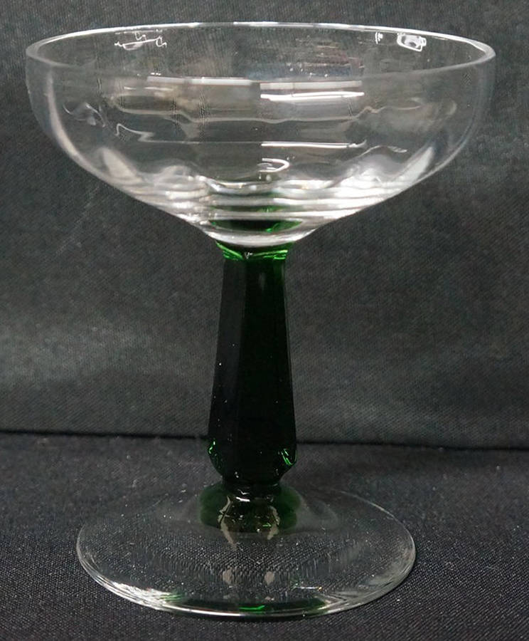 Holiday (Green Stem) Champagne/Tall Sherbet by Bryce-1