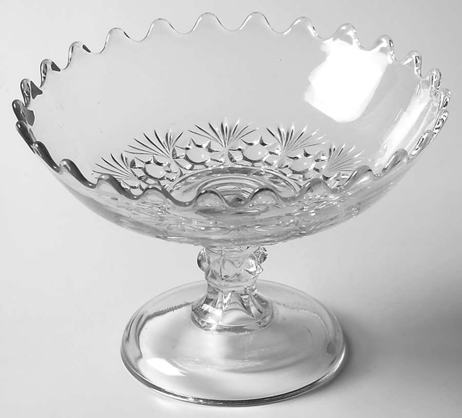 Rosette and Palms Round Compote (Height X Width) by Bryce-1