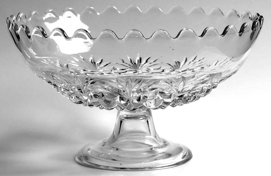 Rosette and Palms Round Compote (Height X Width) by Bryce-1
