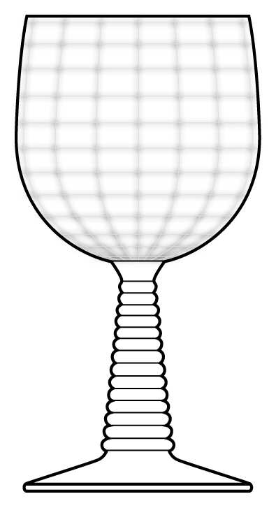 Ringmont Clear (Block Optic) Water Goblet by Bryce-1