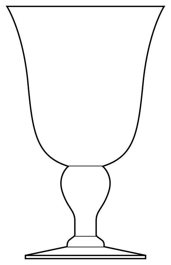 Siena Clear Water Goblet by Ballard Design Cryst-1