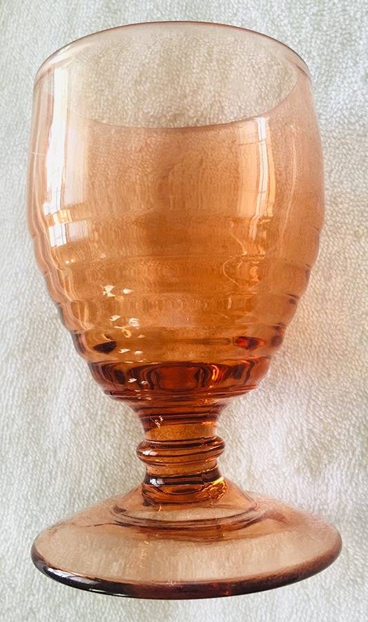 575-8 Amber Low Water Goblet by Bryce-1