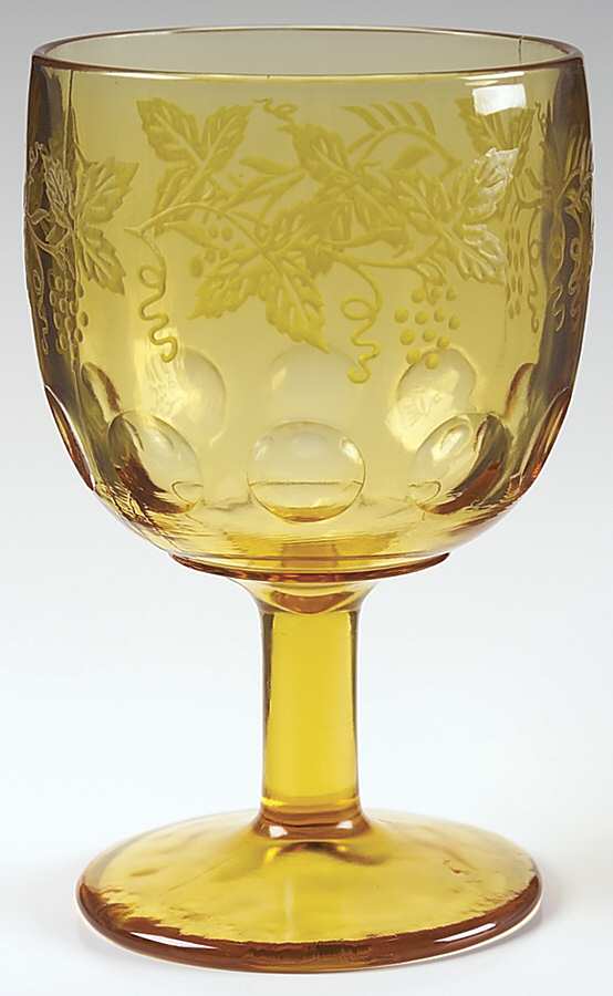 Decoration 806 Amber (No Trim) Water Goblet by Bartlett Collins-1