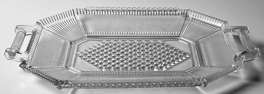 Pleat and Panel Clear Bread Tray by Bryce-1