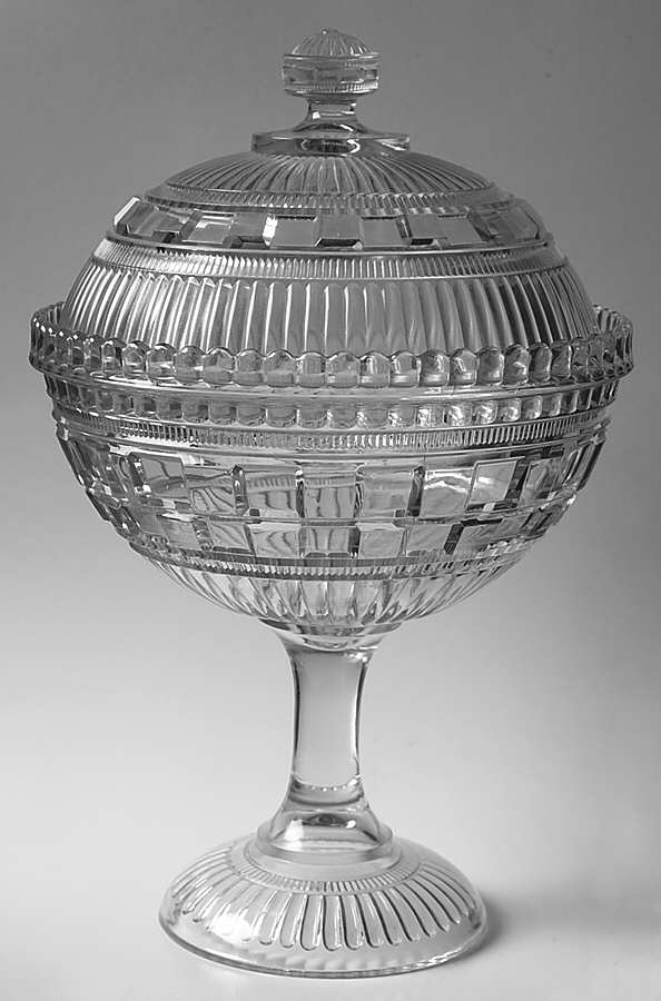 Three Stories 9" Compote & Lid by Bryce-1