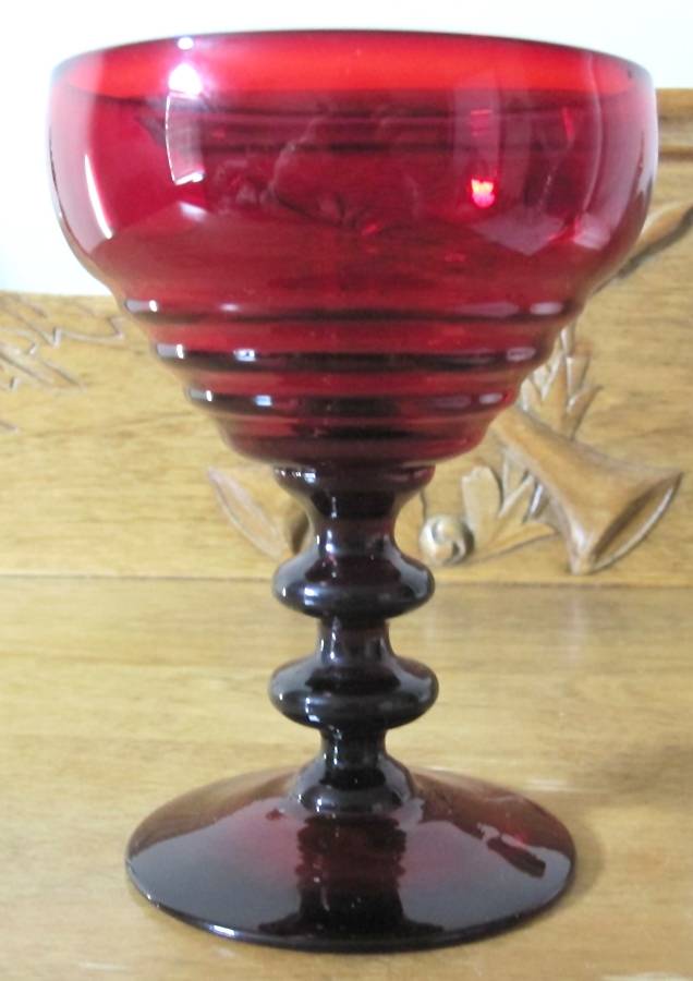 Georgian Ruby Champagne/Tall Sherbet by Bryce-1