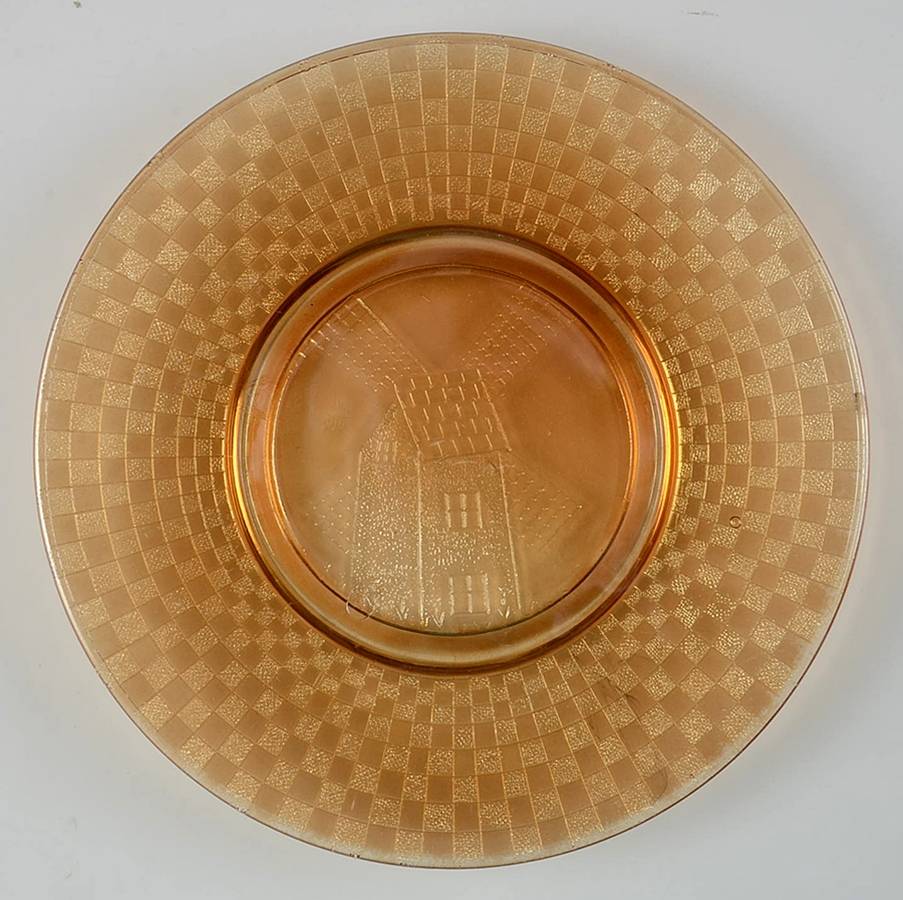 Checkboard Marigold Luncheon Plate by Belmont Tumbler -1