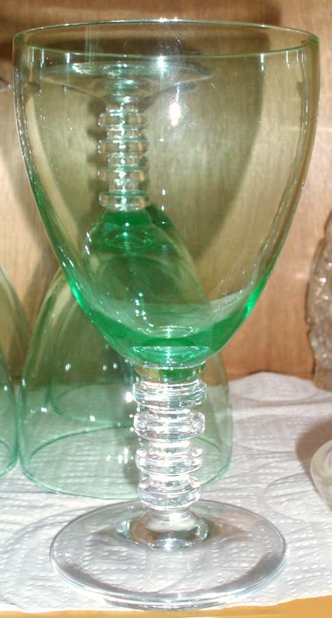 657 Green Water Goblet by Bryce-1