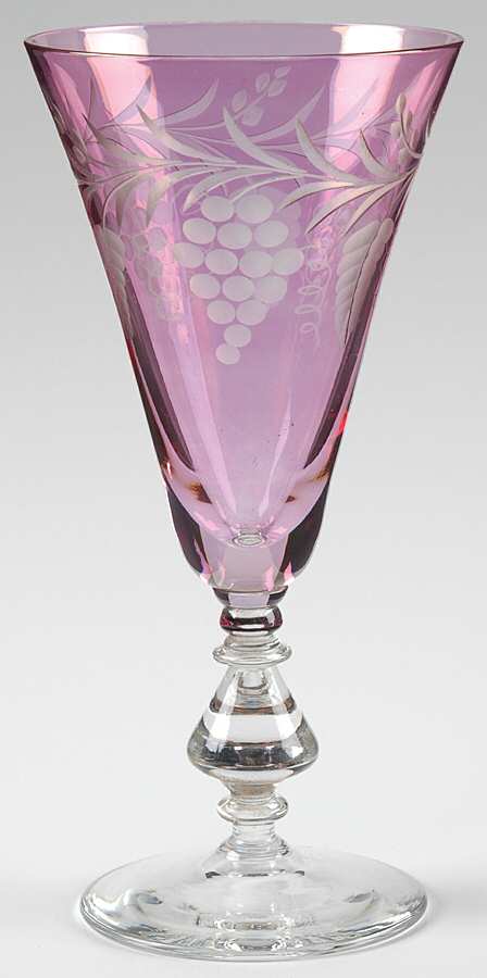 895-3 Ruby Flash Water Goblet by Bryce-1