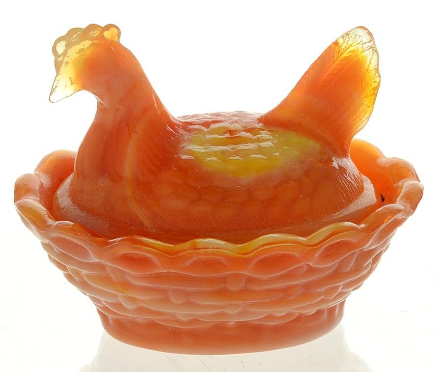 Animals & Figurines Chick Salt with Lid by Boyd Crystal-1