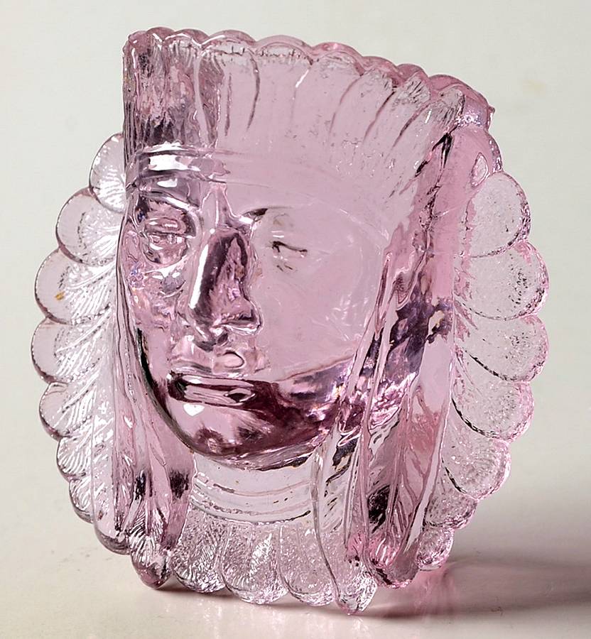 Animals & Figurines Indian Head Toothpick Holder by Boyd Crystal-1