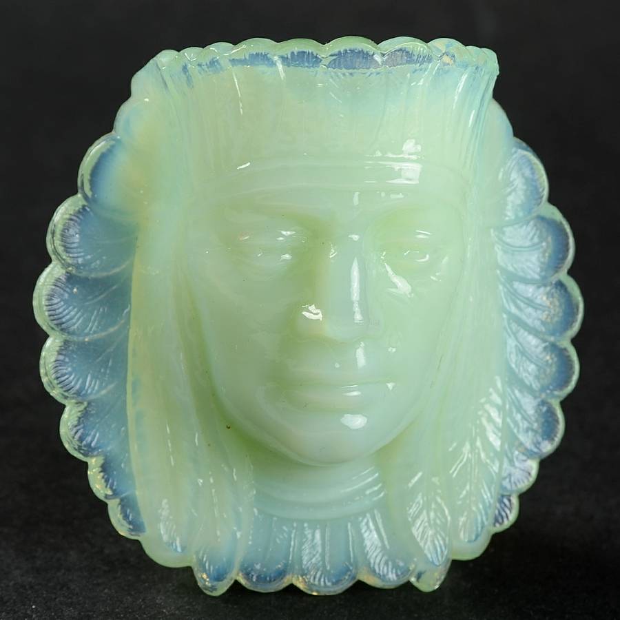 Animals & Figurines Indian Head Toothpick Holder by Boyd Crystal-1