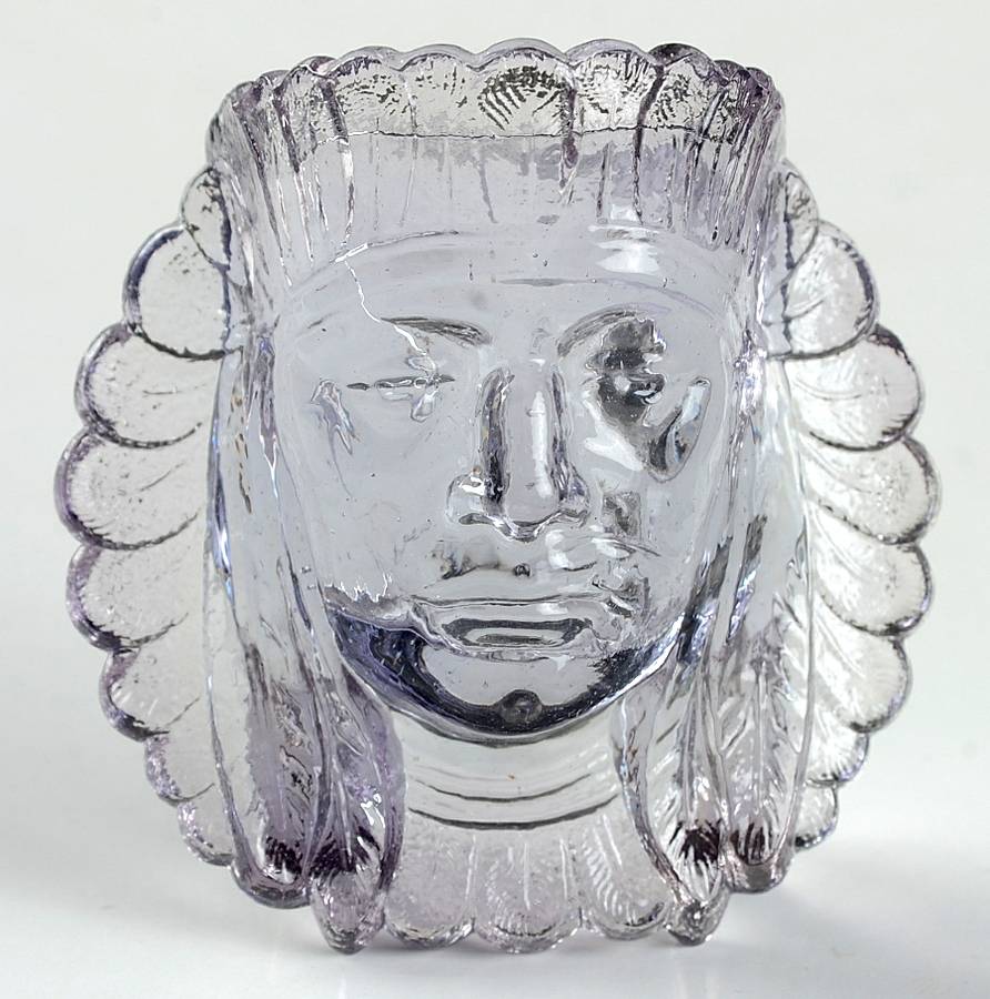 Animals & Figurines Indian Head Toothpick Holder by Boyd Crystal-1