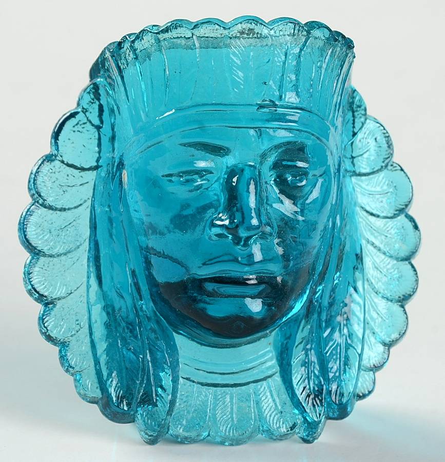 Animals & Figurines Indian Head Toothpick Holder by Boyd Crystal-1
