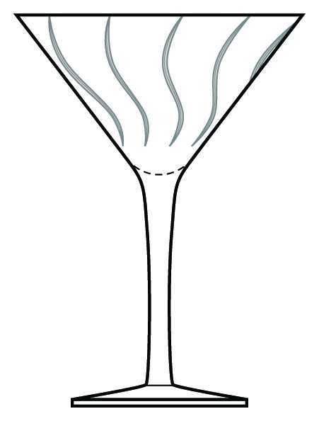 Curves Martini Glass by Bar Essentials-1