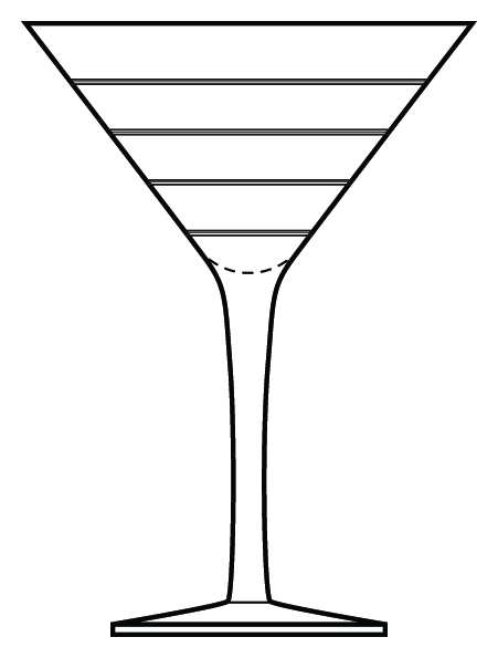 Linear Martini Glass by Bar Essentials-1