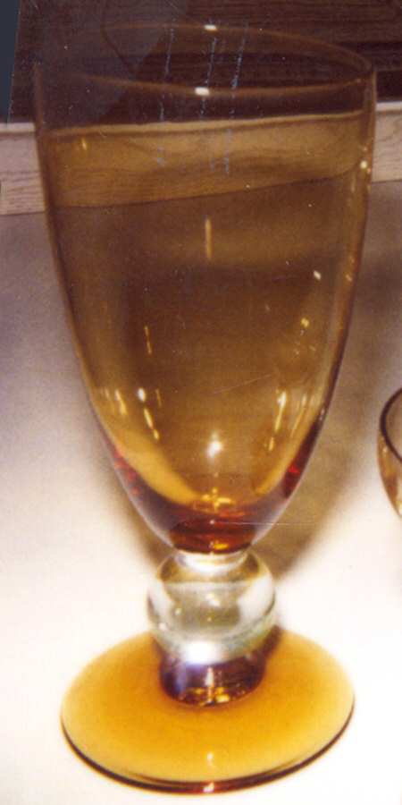 Contour Amber Water Goblet by Bryce-1