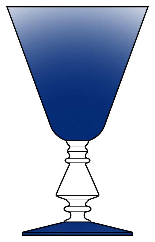 896 Cobalt Blue Water Goblet by Bryce-1