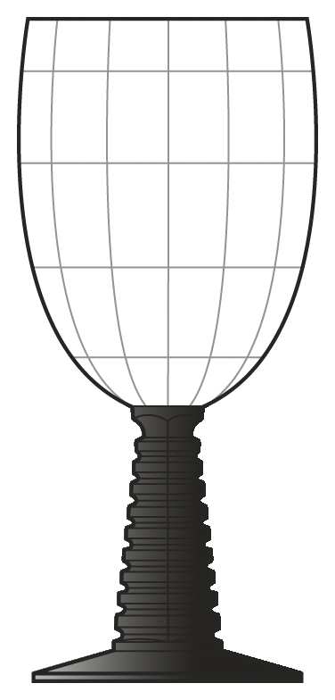 Bel-Air Black (Block Optic) Water Goblet by Bryce-1