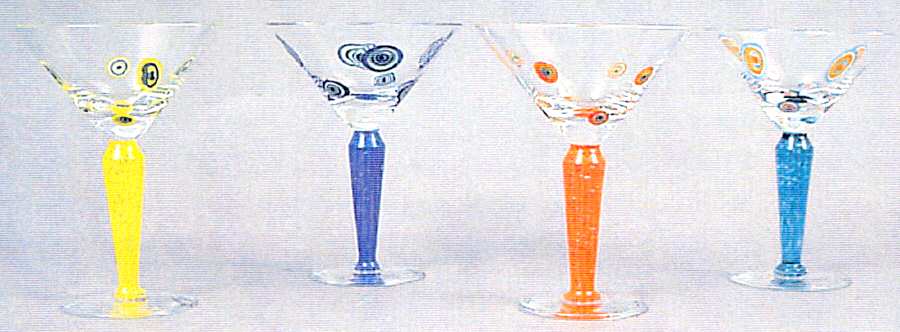 Milano (Multicolor Stem) Martini Glass by Block-1