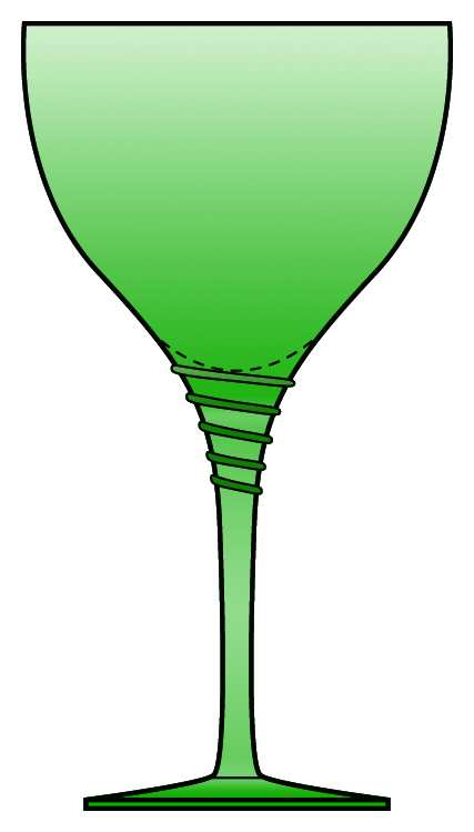Lagoon Green Water Goblet by Block-1