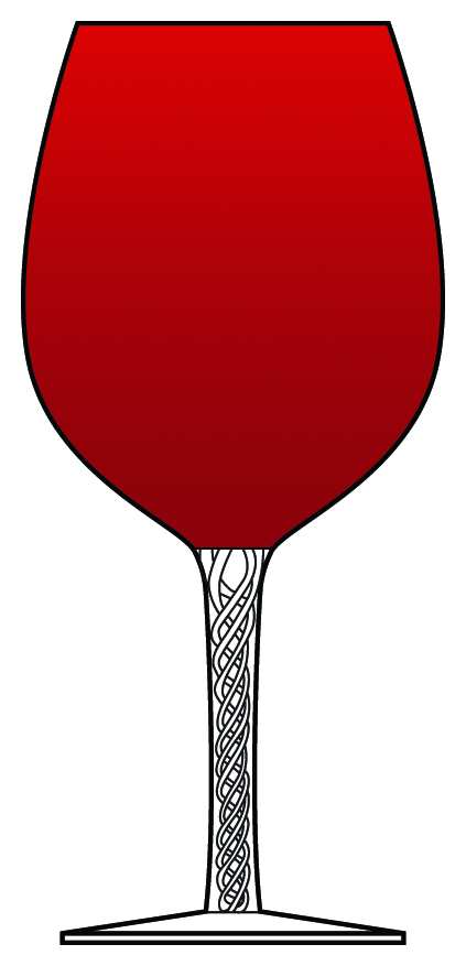 Helix Red Water Goblet by Block-1