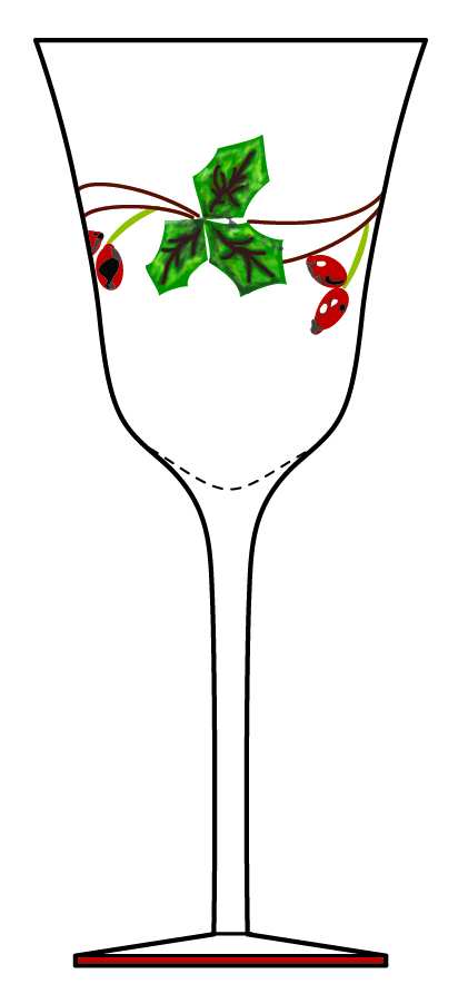 Holly & Berry Water Goblet by Block-1