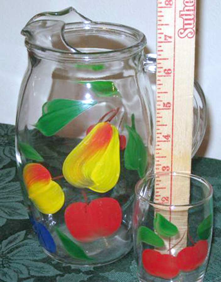 Crystal Fruits 36 Oz Pitcher by Bartlett Collins-1