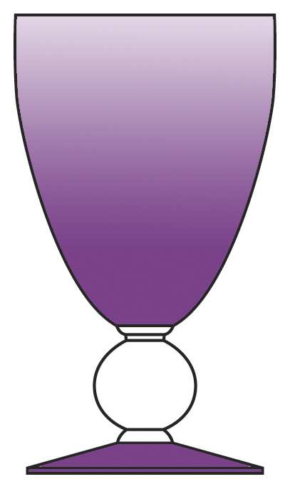 Contour Amethyst (Bowl and Foot) Water Goblet by Bryce-1