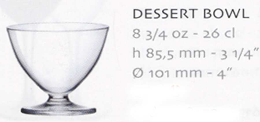 Tulip Clear Footed Dessert by Bormioli Rocco-1