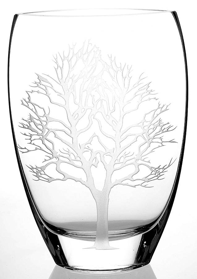 Tree of Life 12" Flower Vase by Badash Crystal-1