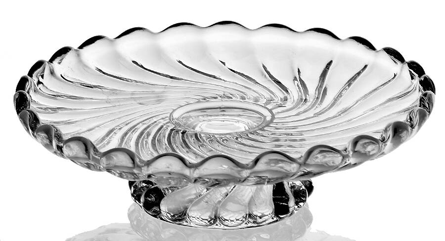 Swirl Clear (Volute) 1" Low Open Compote by Baccarat-1