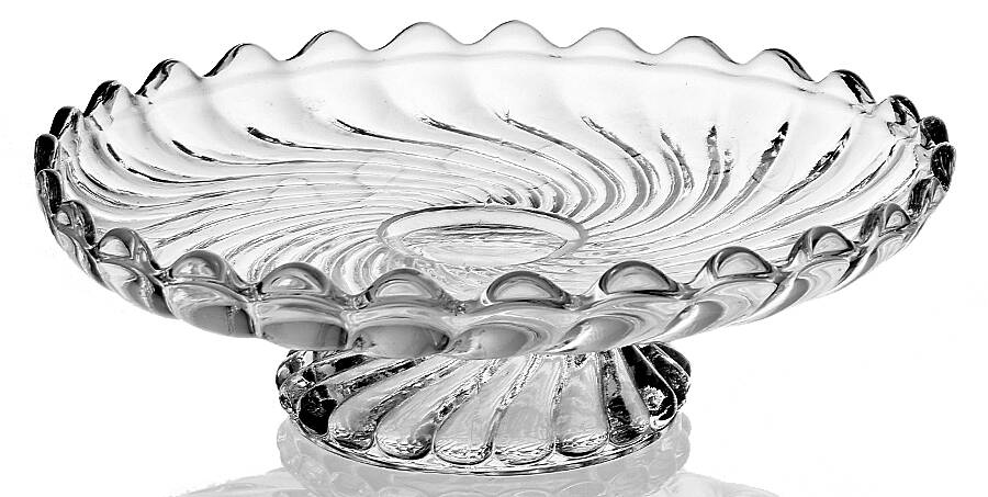 Swirl Clear (Volute) Compote (Height X Width) by Baccarat-1