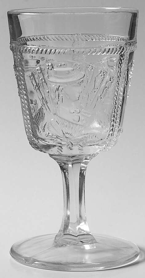 Girl with Fan Water Goblet by Bellaire Goblet -1