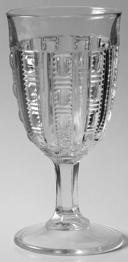 Panelled Long Jewels Water Goblet by Bellaire Goblet -1