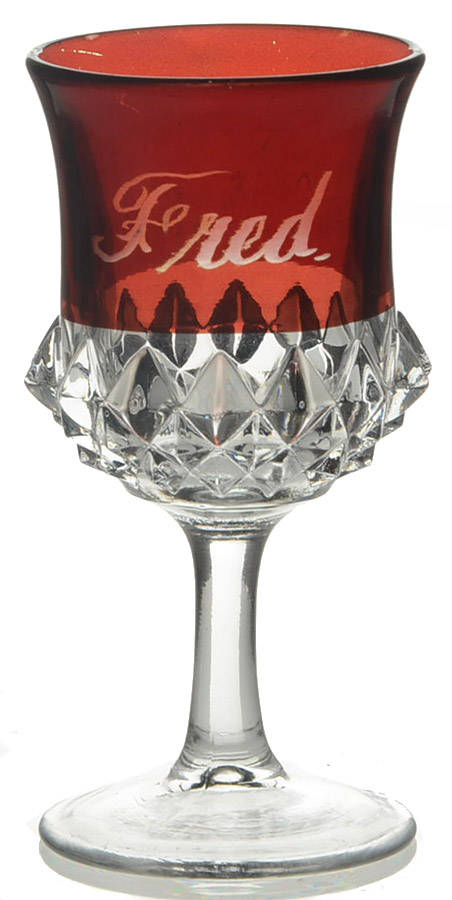 Amazon Ruby Flash Cordial Glass by Bryce-1