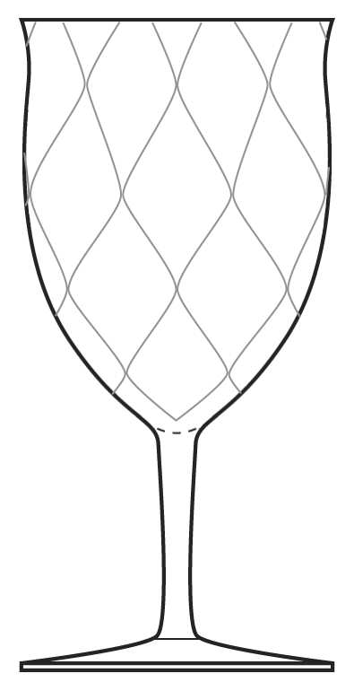 390 (Diamond Optic) Water Goblet by Bryce-1