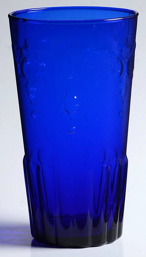 Pressed Glass Blue Flat Tumbler by Bombay-1